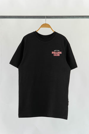 WONTON BAD ASS BULLDOG CLUB human t-shirt in black and pink