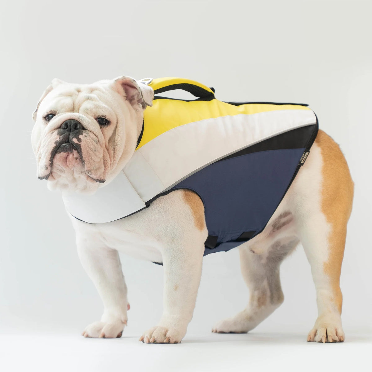 WONTON FLOAT Vest in lemon, nile blue (VERSION 2)