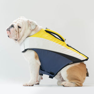 WONTON FLOAT Vest in lemon, nile blue