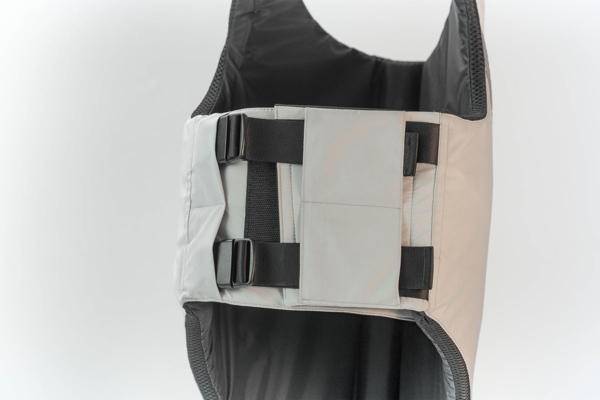 WONTON FLOAT Vest in lemon, nile blue (VERSION 2)