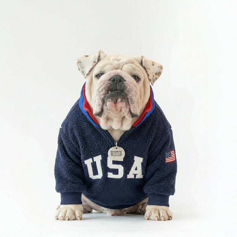 WONTON USA Varsity Sherpa Fleece