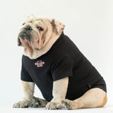 WONTON BAD ASS BULLDOG CLUB t-shirt in black and light pink