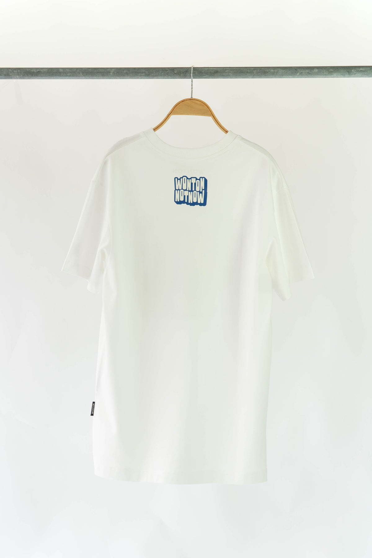 WONTON BAD ASS BULLDOG CLUB human t-shirt in white and blue