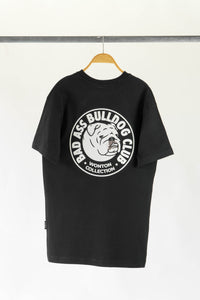 WONTON Bad Ass Bulldog Club human t-shirt in black and white