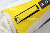 WONTON FLOAT Vest in lemon, nile blue (VERSION 2)