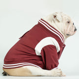WONTON BAD BOYS BOMBER Jacket in burgundy, LIMITED EDITION (Customizable Chest Letter) - WontonCollection