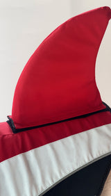 WONTON FLOAT Vest in red, dolphin grey (VERSION 2)