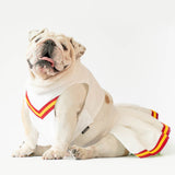 WONTON CHEERLEADER Outfit in white and burgundy
