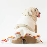 WONTON CHEERLEADER Outfit in white and burgundy