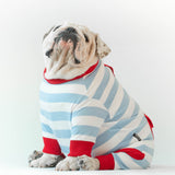 WONTON Jingle Bells onesie in blue and red