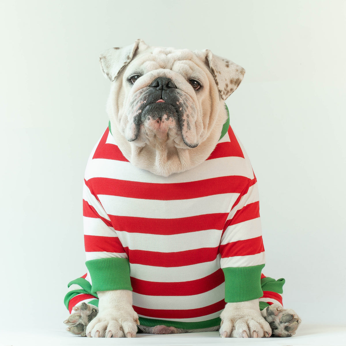 WONTON Jingle Bells onesie in red and green