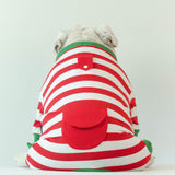 WONTON Jingle Bells onesie in red and green