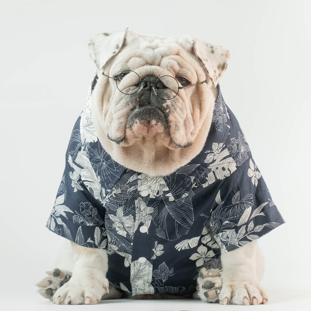 WONTON Love Me All Summer Shirt in navy