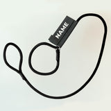 WONTON Slip Leash with name tag in black