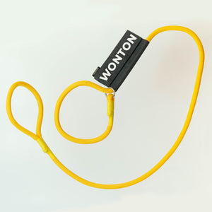 WONTON Slip Leash with name tag in butter yellow